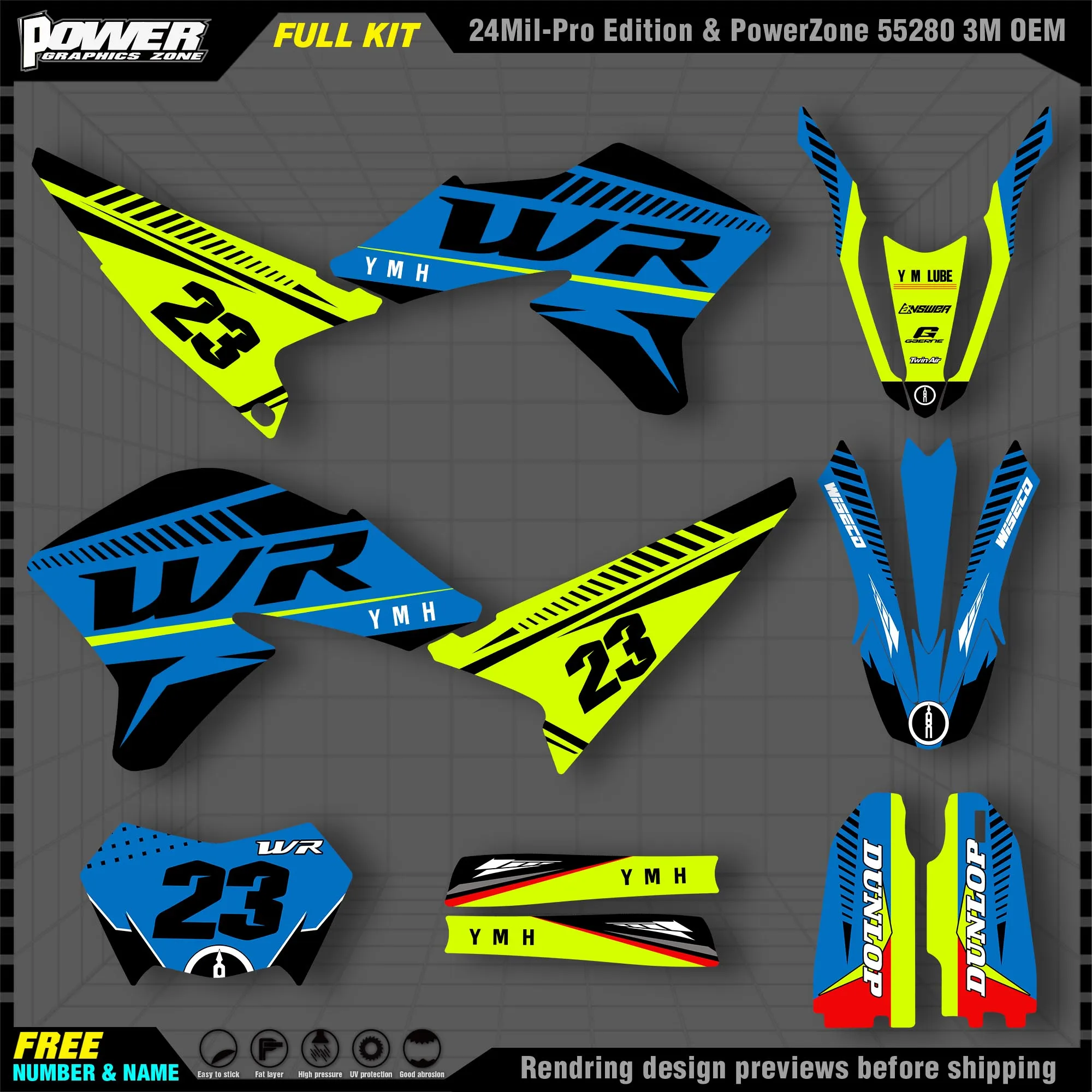 PowerZone-   ׷  Į 3M ƼĿ ŰƮ, ߸ 2008-2020 WR250R 002