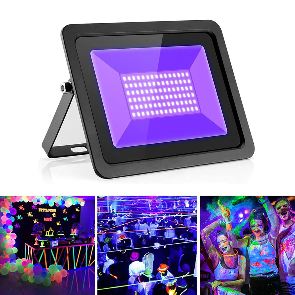 100W 50W 30Wled Uv Floodlight Lights Stage Blacklight Ultraviolet Flood Effect Light Per Halloween Xmas Dance Dj Disco Party Bar