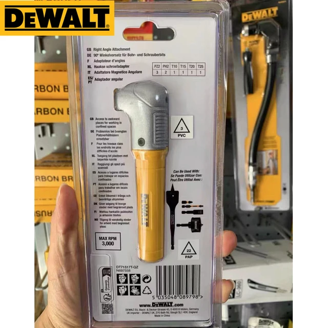 Tot ziens Ru droom Dewalt DT71517T-QZ Right Angle Torsion Drill Attachment 10 Piece Set With  9x25MM Screwdriver Bits DEWALT Power Tool Accessories - AliExpress