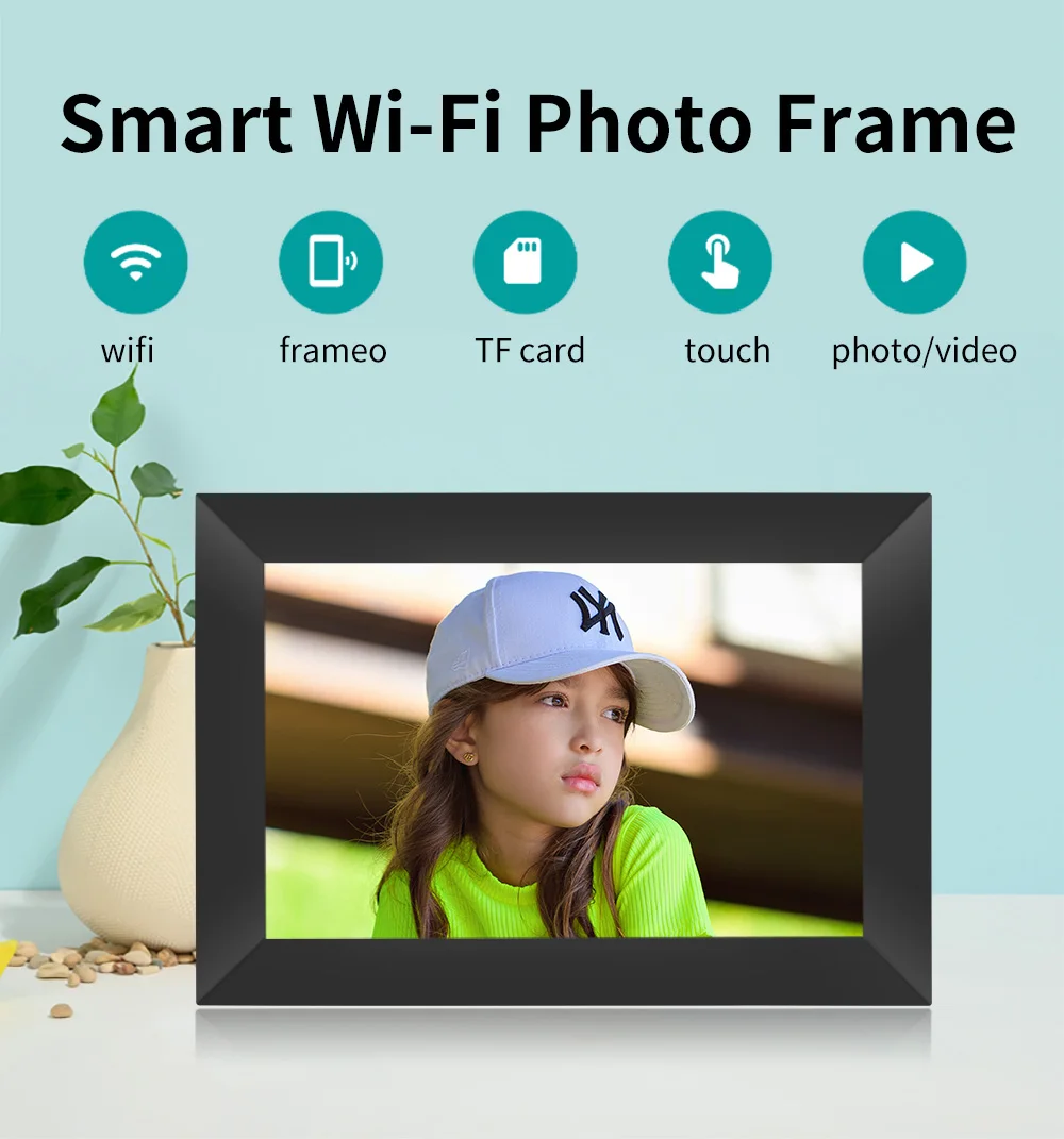 Description Picture 2 of itemNew 10.1Inch Frameo Digital Photo Frame WIFI Digital Picture Frame Smart Electronic Image Album Bulit-in 16GB for Gift Giving