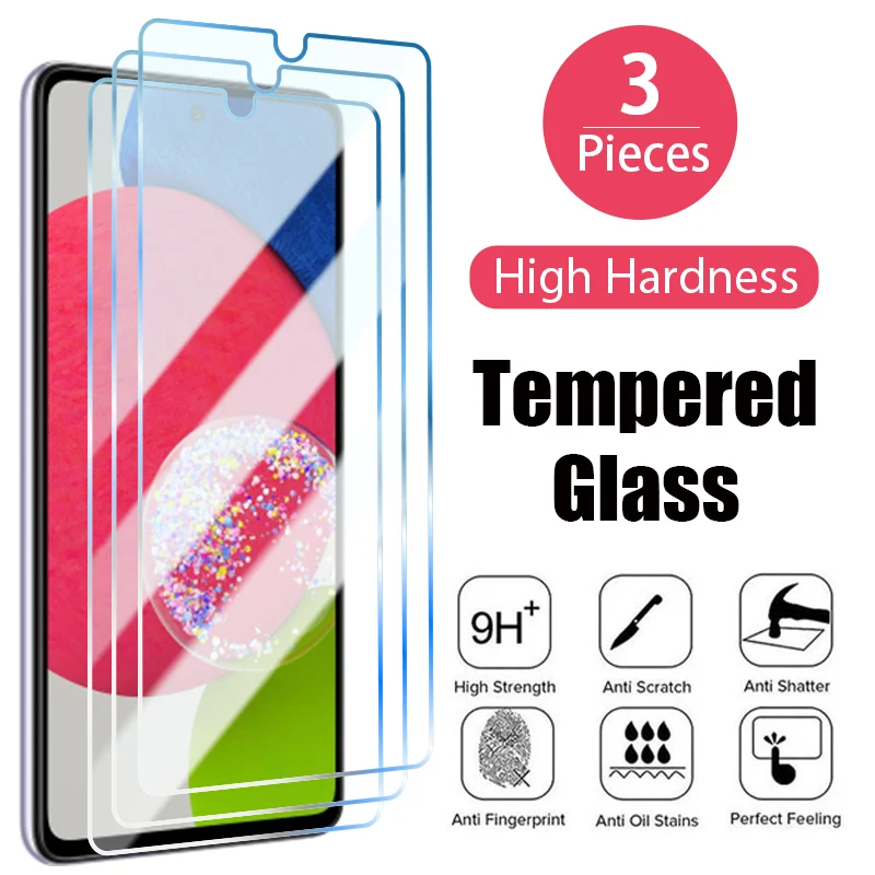 3PCS Glass for Samsung Galaxy S21 S20 FE 5G A51 A71 A72 A73 A52S Screen Protector for Samsung