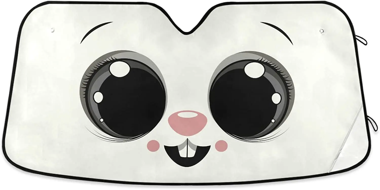 

Anime car windshield front sunshade cute big eyes car windshield sunshade foldable reflective UV car truck SUV