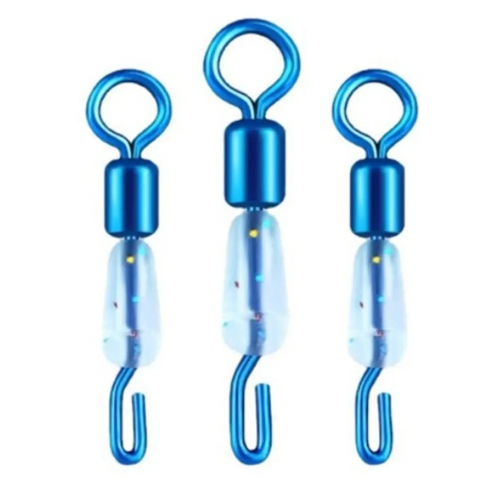 

50PCS Swivel Sub-Line Clamp Connector Ball Bearing Single Hook Fishing Line Quick Link 8 Shape Durable Solid Rings Rolling