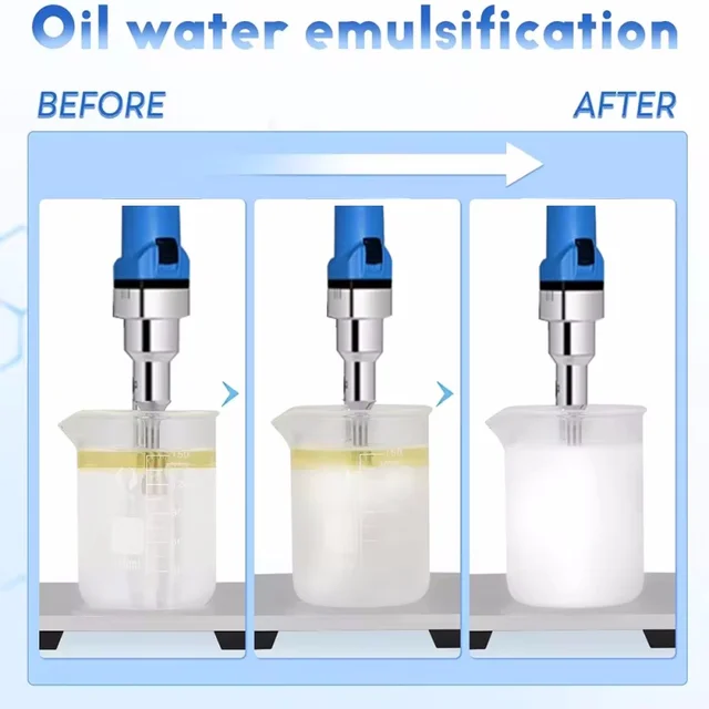 IKEME Lab High Shear Mixer High Speed Mixing Cosmetic Food Fine Chemicals Electric Lab Scale Homogenizer