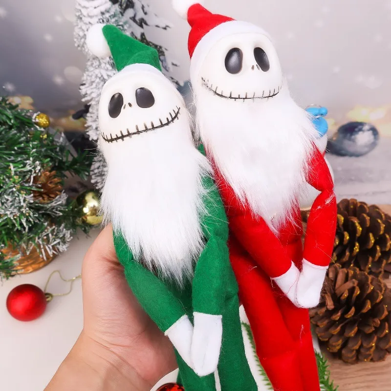 34cm Christmas Elf Dolls Kids Toys Xmas Tree Pendants Poseable Elf Shelf With Dangling Legs New Year Party Decoration Supplies