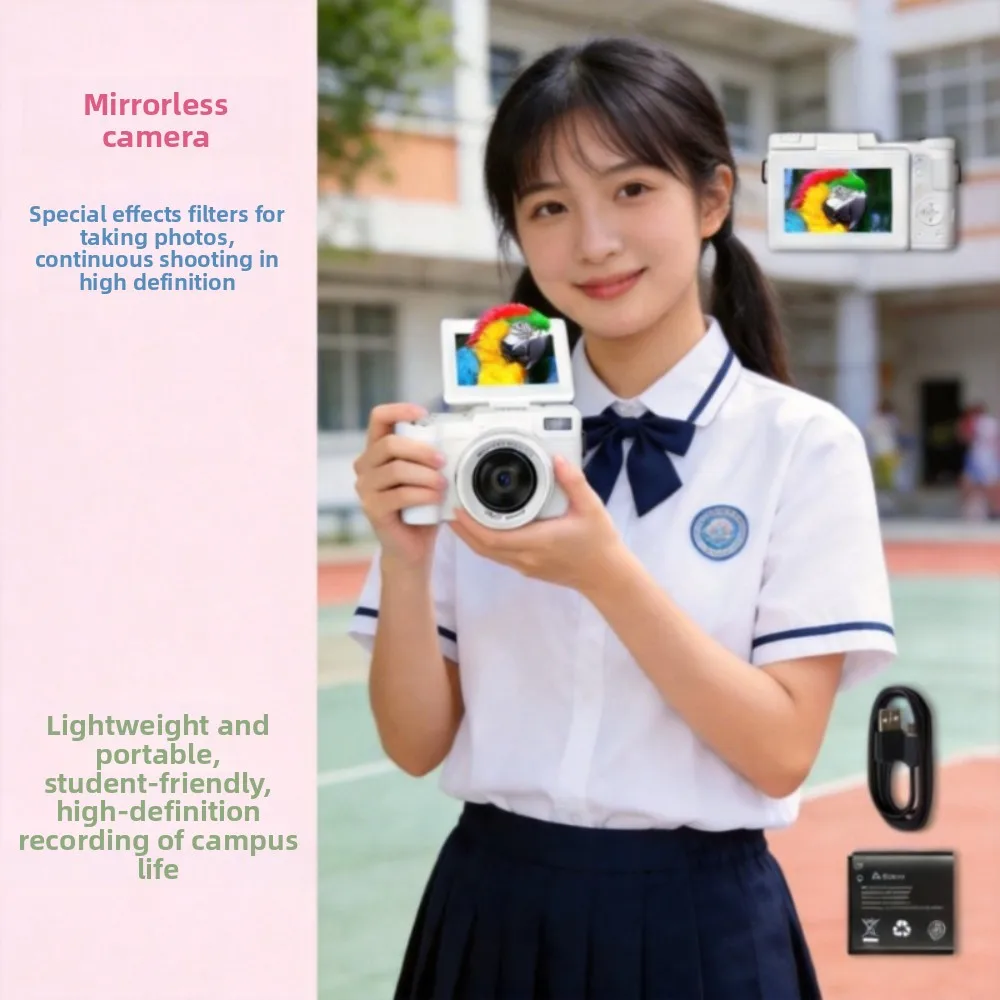 2026년 신캠퍼스 학생용 카메라 5K HD WiFi 디지털 카메라 브이로그 카메라