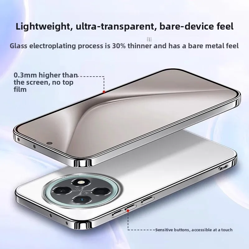 Transparent Full-Cover Electroplated Silicone TPU Case