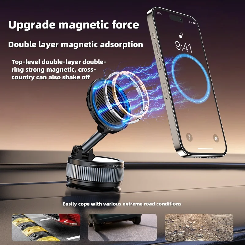 Magnetic Car Mount Phone Holder with Strong Suction
