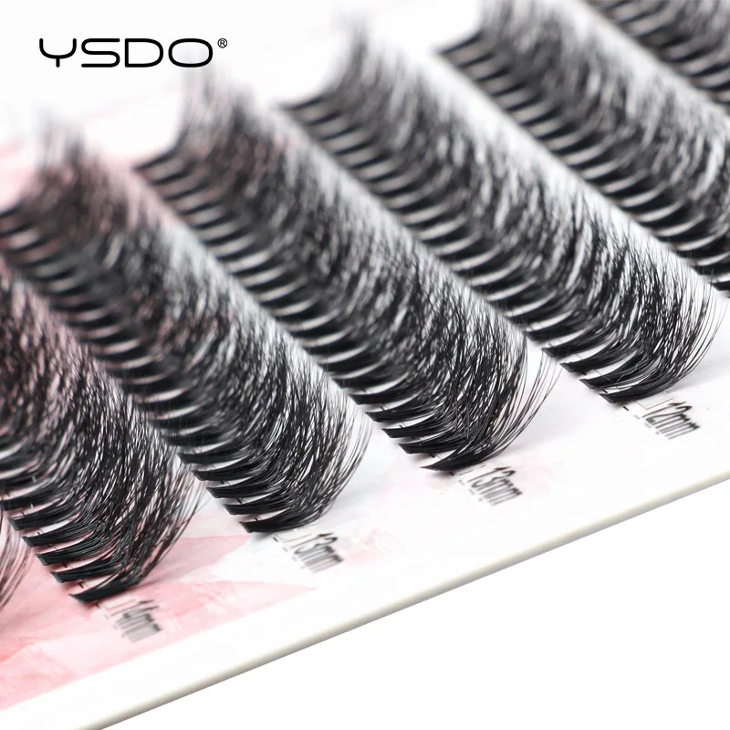 Natural Soft Individual Eyelash Extensions Black 4D Cluster Lashes
