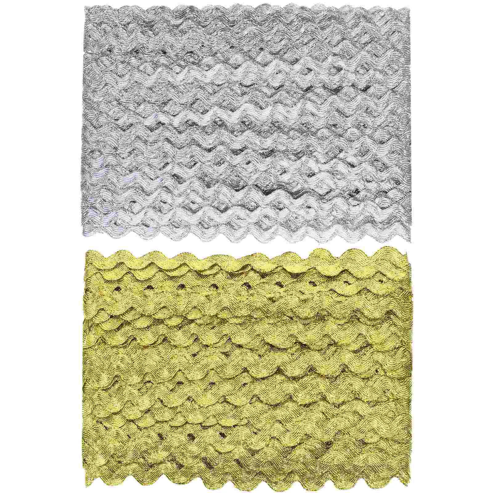

2 Rolls Clothing Braids Handmade Embellishment Sewing Braid Trim for Upholstery Curtain Clothes