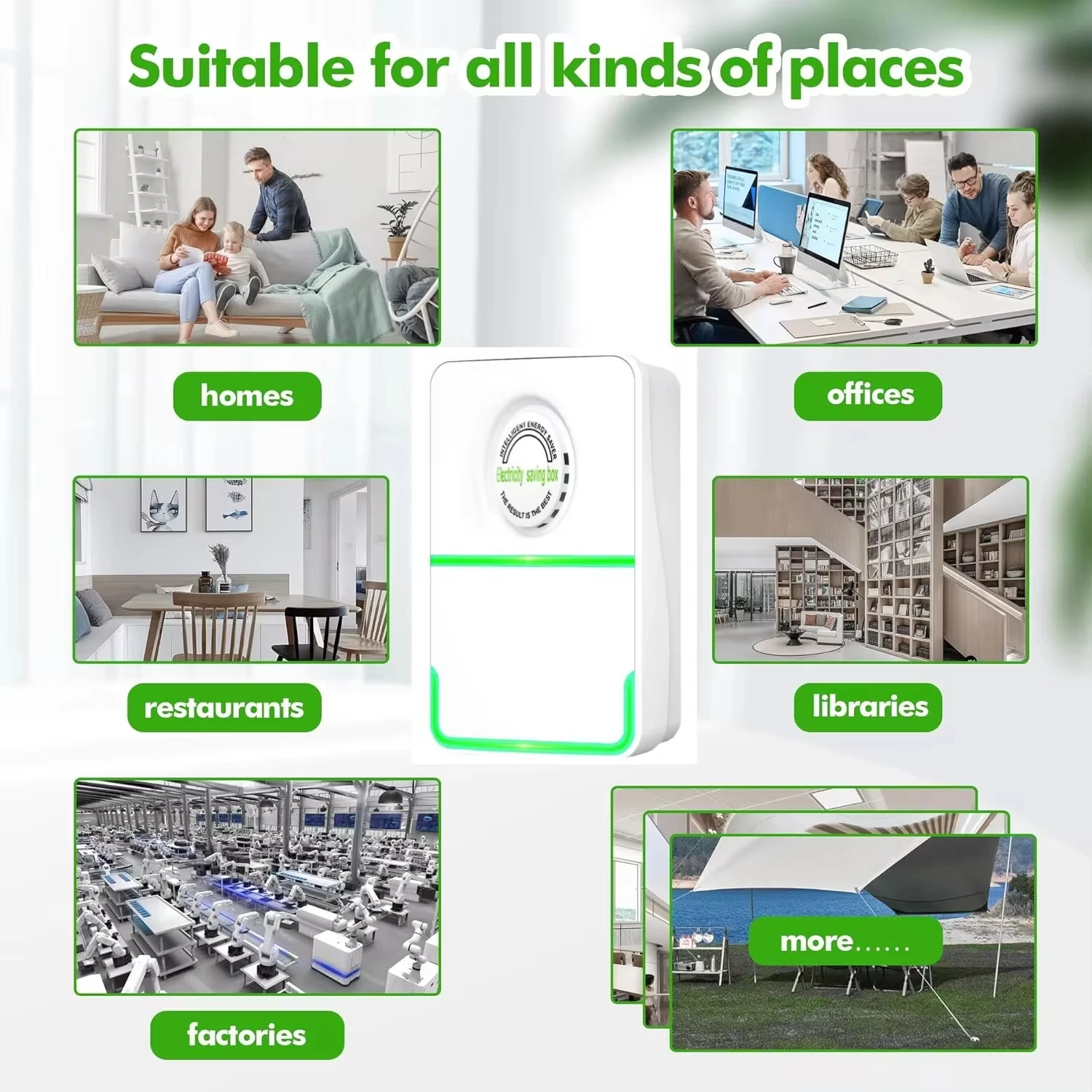 Power Saver 6PCS Smart Energy Saving Box Electric Reducer Household Voltage Stabilizer