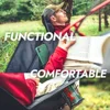 Oversized Rocking Camping Chair, Fully Padded Patio Chair with Side Pocket and Carry Bag, High Back Portable Lawn Recline 3