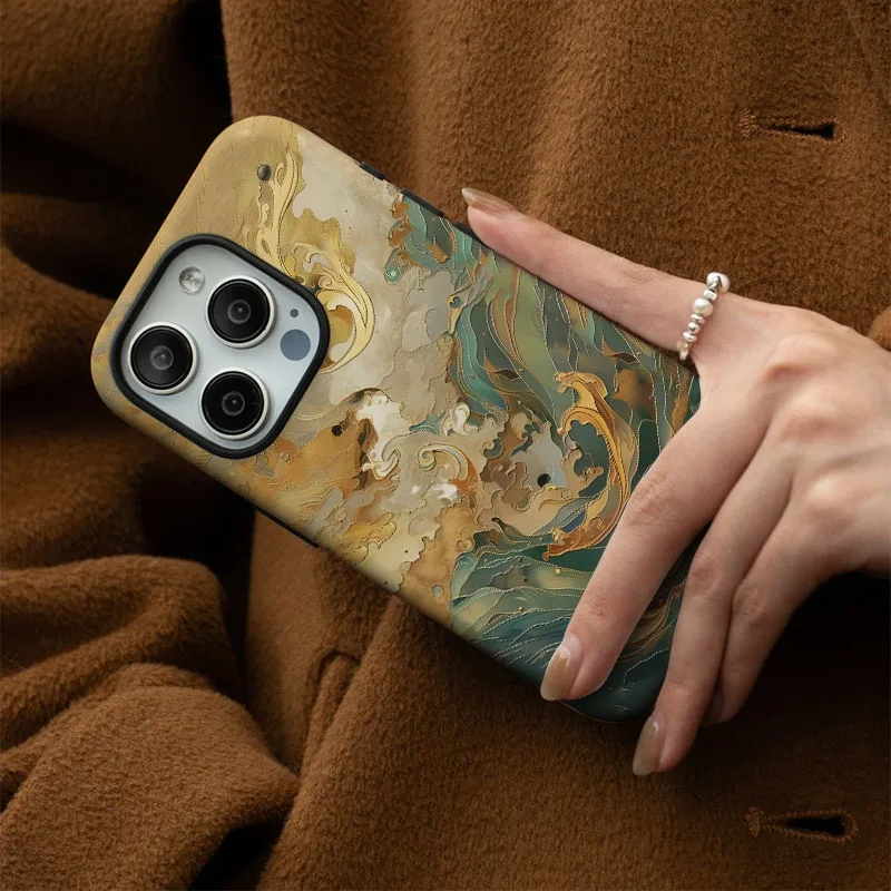 Auspicious Cloud Wave Dual-Function Phone Case