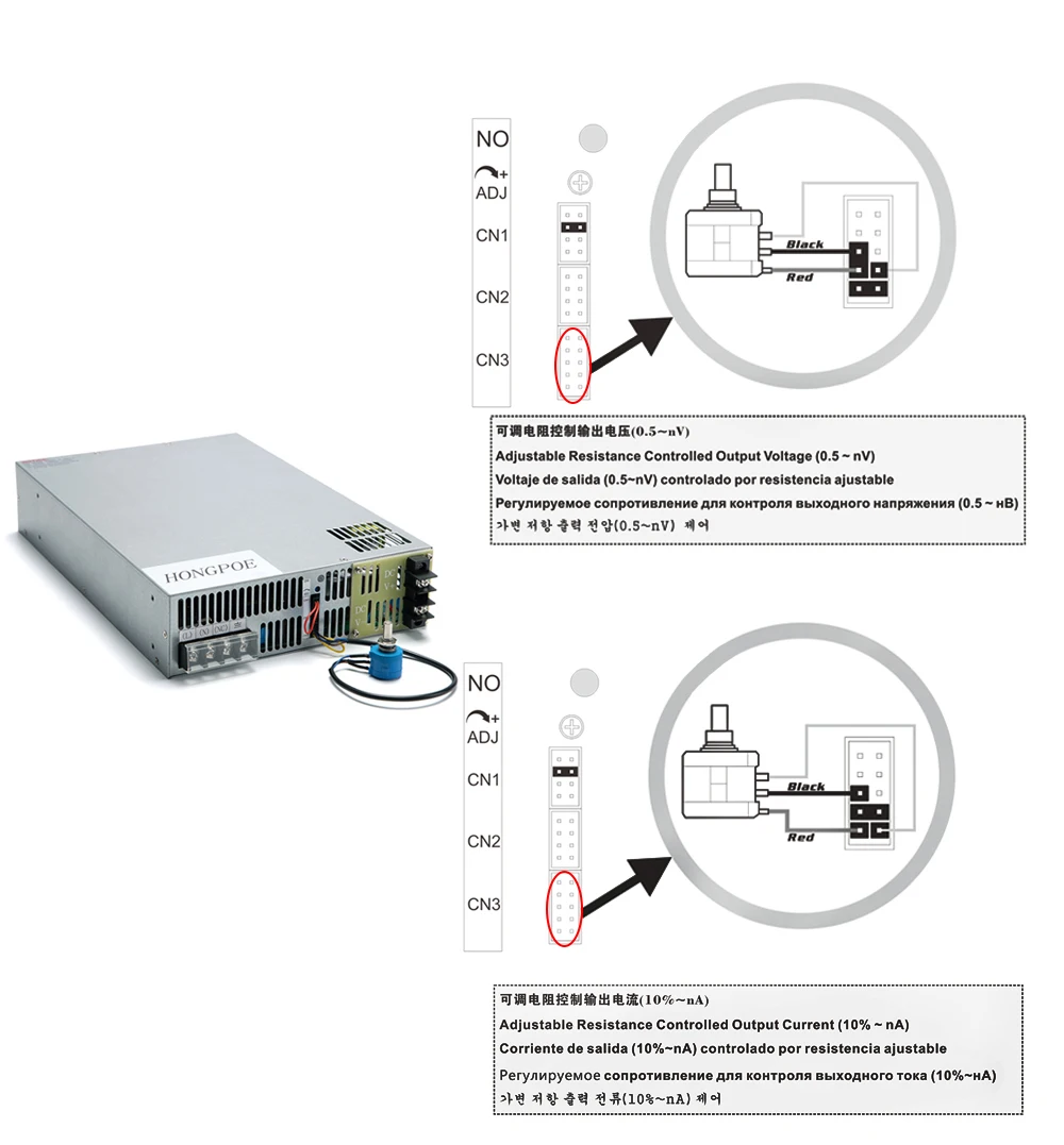 Alimentation industrielle 1000W, 48V DC, 21A AC vers DC avec