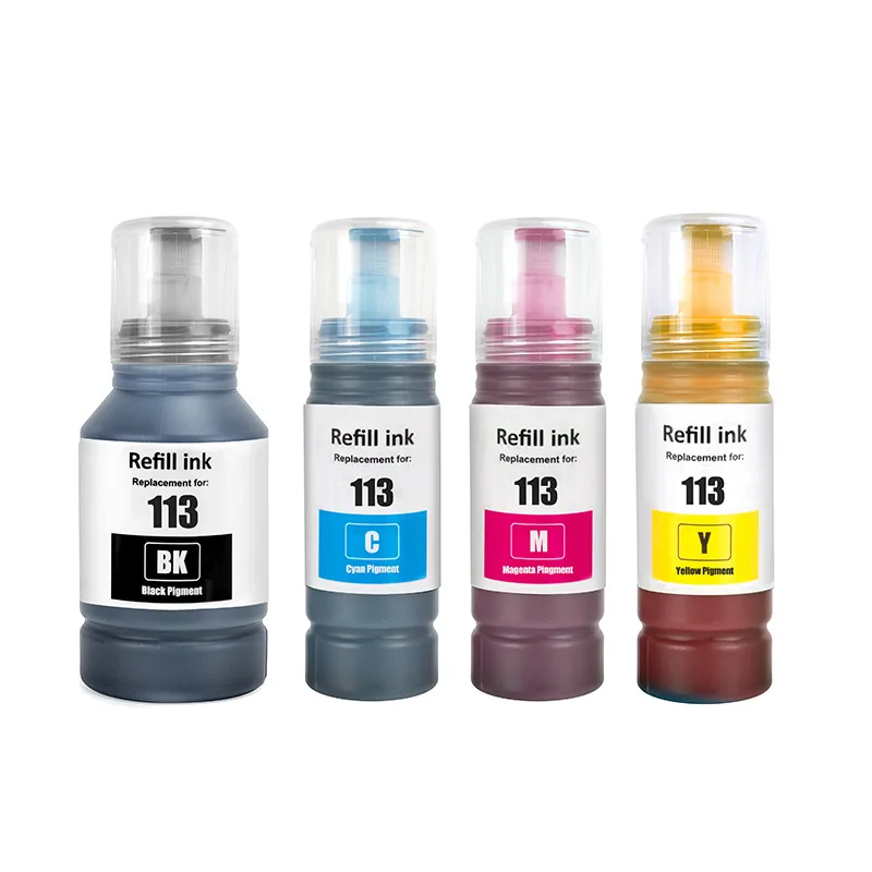 113 Premium Refill Pigment Ink Per Epson 113 Ecotank Et-16600 Et-M16600 Ecotank Pro Et-16680 Et-M16680 Printer