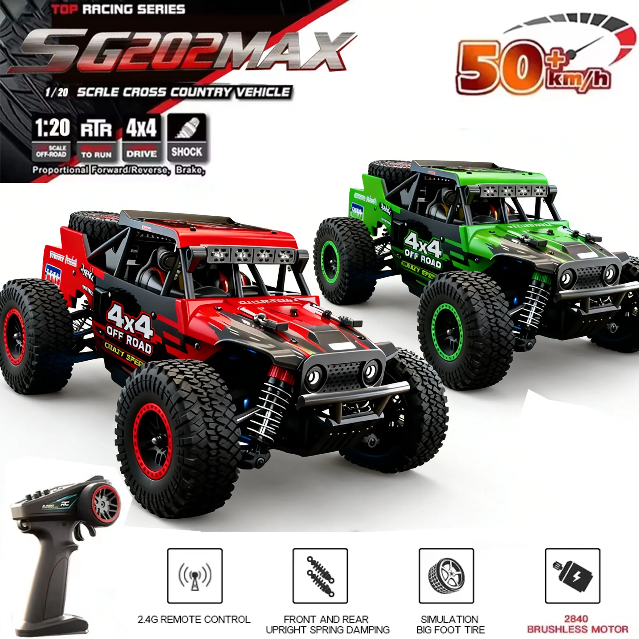 Voiture à dérive RC 4WD, véhicule de course télécommandé à grande vitesse avec lumières LED, camion tout-terrain Radio 2.4GHz, jouet pour enfants