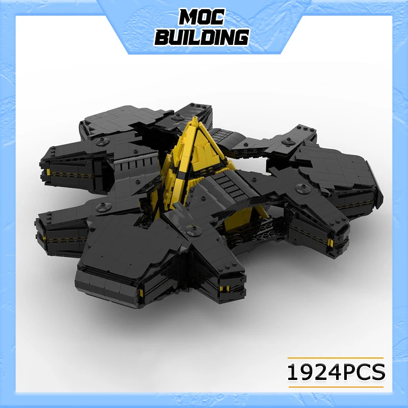 

MOC Building Block Ha'tak Aerocraft Model Science Fiction Spacecraft Technology Bricks DIY Assembled Toys Children Gifts