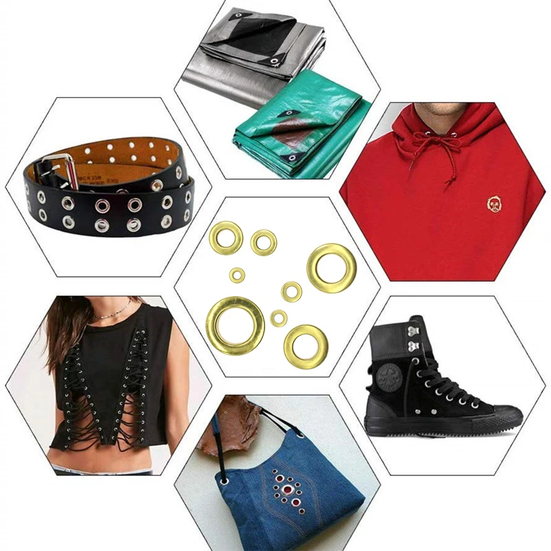 Plane Gold Pure Copper Eyelets for Awnings Leather Goods Handbag
