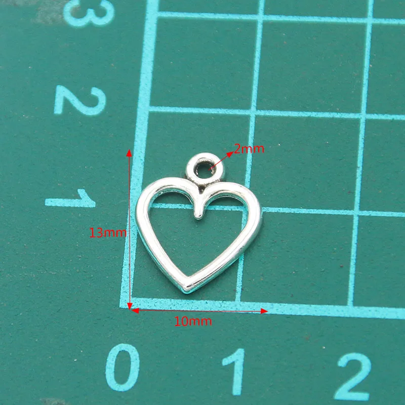 10*13mm 3 Color Hollow Hearts Charms Geometry Pendant Metal Alloy DIY Necklace Bracelet Earrings Marking 60PCS,alloy heart charms,metal charm,jewelry charms