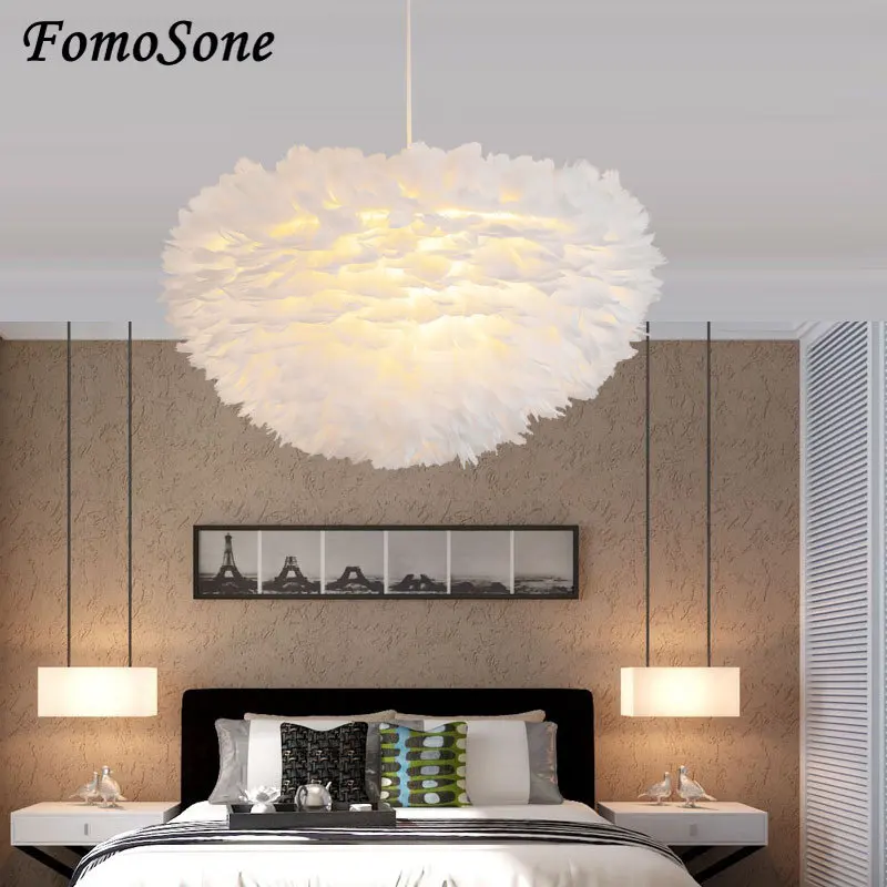 

Led Feather Chandelier for Living Room Bedroom Dining Room Children's Boy and Girl Ceiling Lights Fixture AC85-260V Indoor Lamps