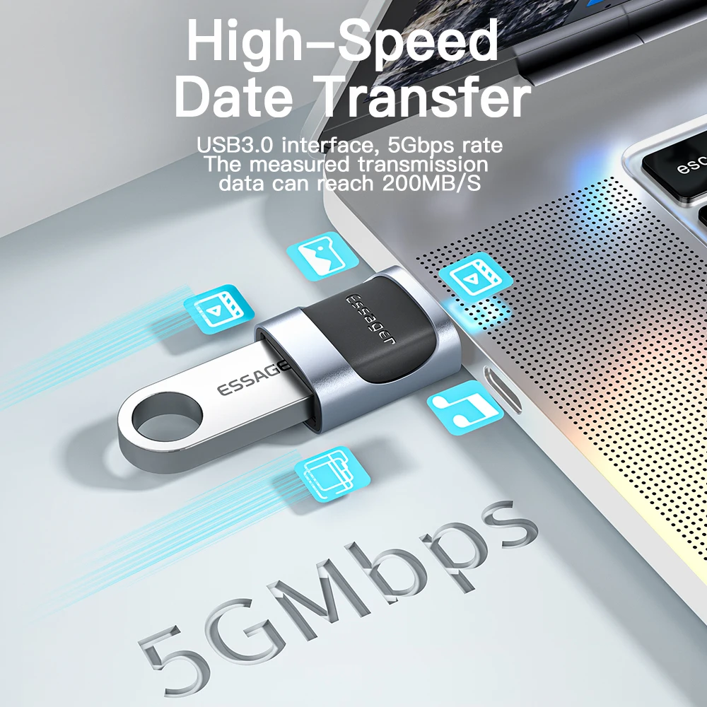 OTG Adapter Essager USB C To USB 3.0 Female Converter USB-C Male To Micro For Xiaomi 12 POCO Oneplus ipad Macbook