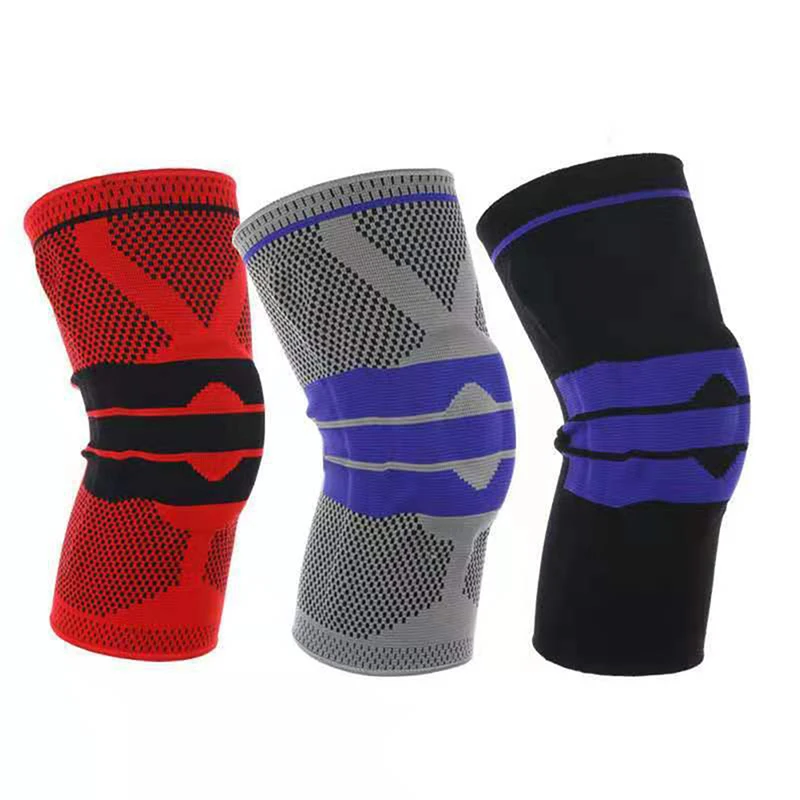 

1 PCS Silicone Padded Knee Pads Supports Brace Basketball Fitness Meniscus Patella Protection Kneepads Sports Safety Knee Sleeve