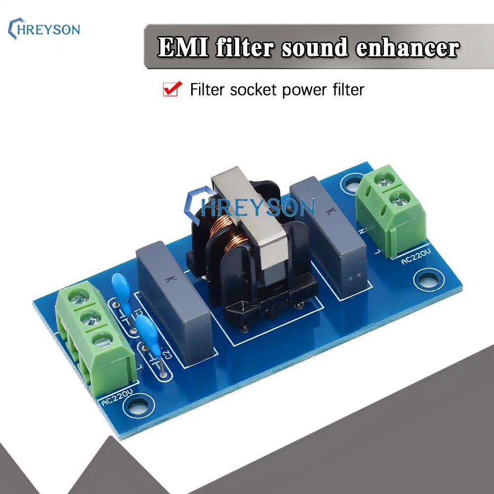 Filtro Emi Sound Booster Filtro Presa 220V 2A Modulo Filtro Emi Scheda Di Alimentazione