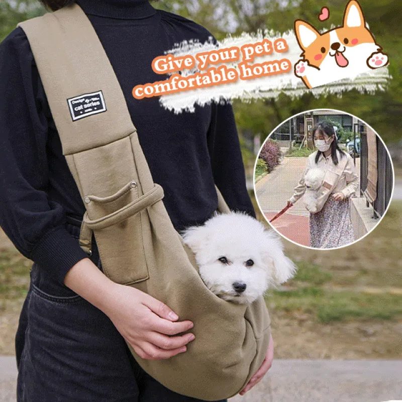 Pet Foldable Shoulder Bag Dog and Cat Internal and External Crossbody Bag Large Capacity Pet Outdoor Carrying Supplies
