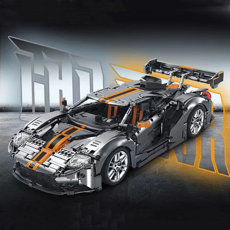 

IN STOCK MOC FordD GT Super Sport Car Model APP RC Car High-tech Technology Motor Modify Building Blocks Bricks Toy