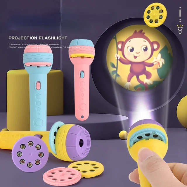 Child Early Education Projector Slide Story Machine Bedtime Toy Girl Boy Lamp Glowing Kids Lightstick Flashlight Toy Education 1