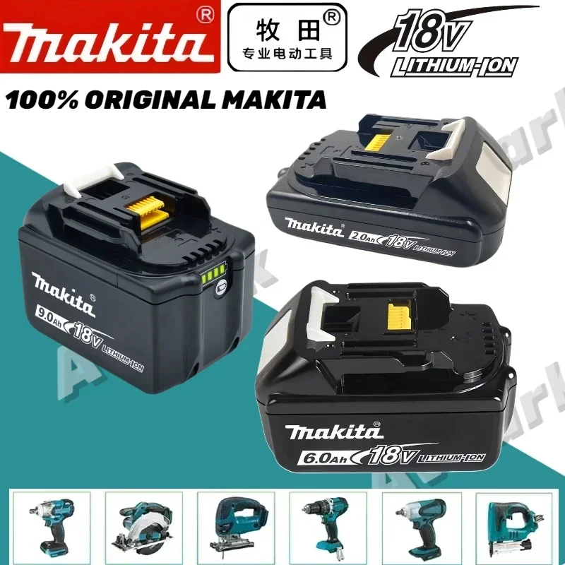 

100% Genuine Makita 18V 9Ah/6Ah/5Ah rechargeable electric tool battery for Makita model DDF487 DTD156 DTW190 BRUSHLESS tools