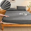 100% Cotton Bed Sheets sabanas cama 150 Solid Color Bed Cover 180x200 Size Bedclothes Deepen Fitted Sheet(Pillowcase need order) 1