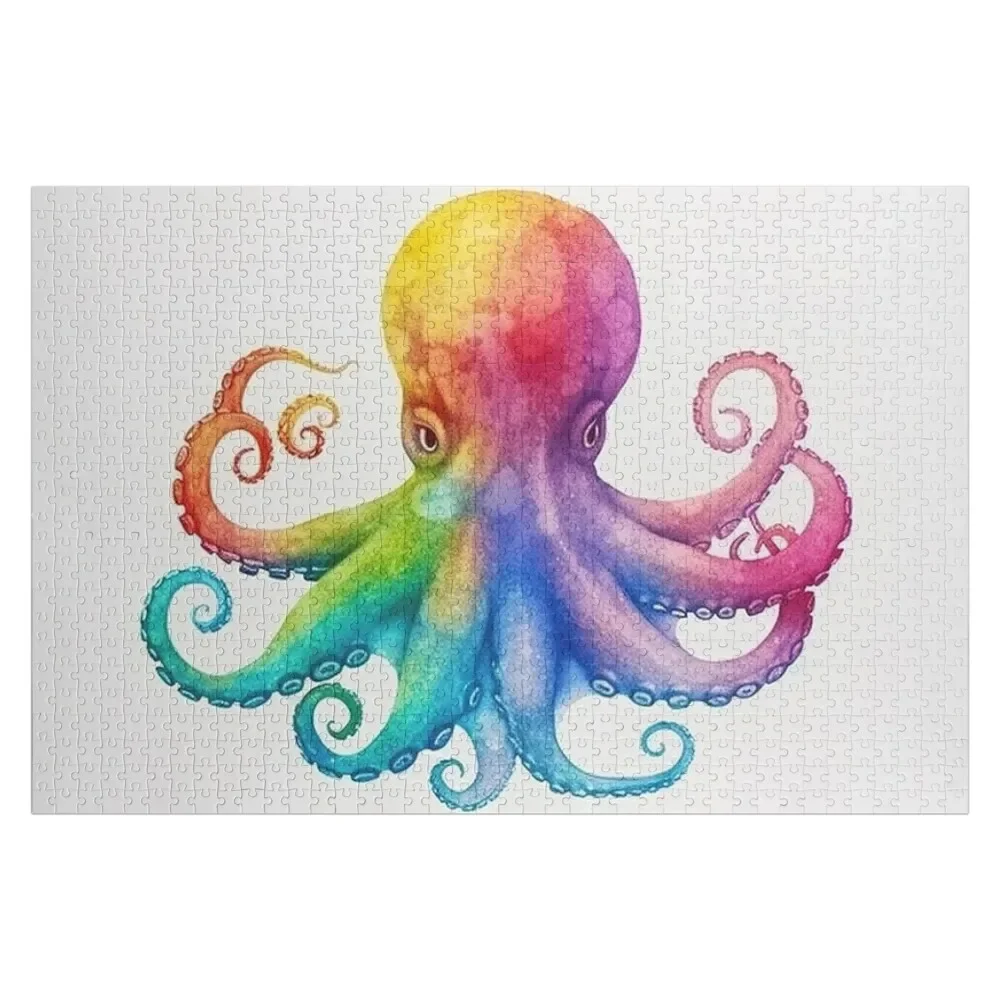 

Minimalist of Rainbow Octopus Jigsaw Puzzle Woodens For Adults Personalised Jigsaw Customizable Child Gift Children Puzzle