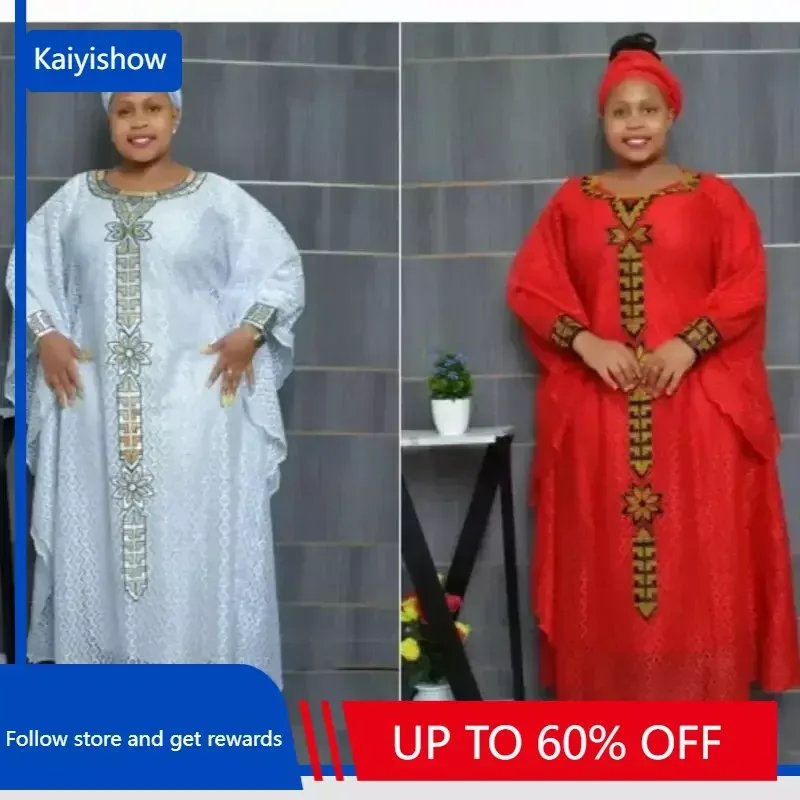 

Embroidery Traditional Dashiki African Dresses for Women Plus Size Boubou Robe Africaine Femme Kaftan Maxi Dress Africa Clothing