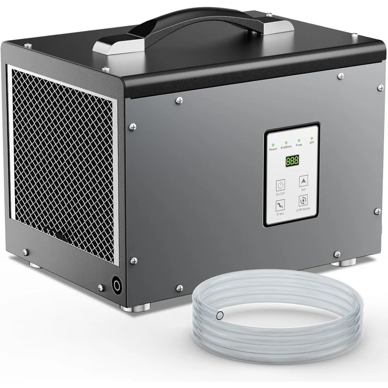 

BaseAire Crawlspace/Whole House Dehumidifier|70 Pint Commercial Basement Dehumidifiers with Pump & Hose | Up to 1000 Sq Ft,C