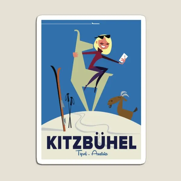 

Kitzbuhel Poster Magnet Refrigerator Children Colorful for Fridge Organizer Baby Toy Kids Holder Magnetic Funny Stickers Cute