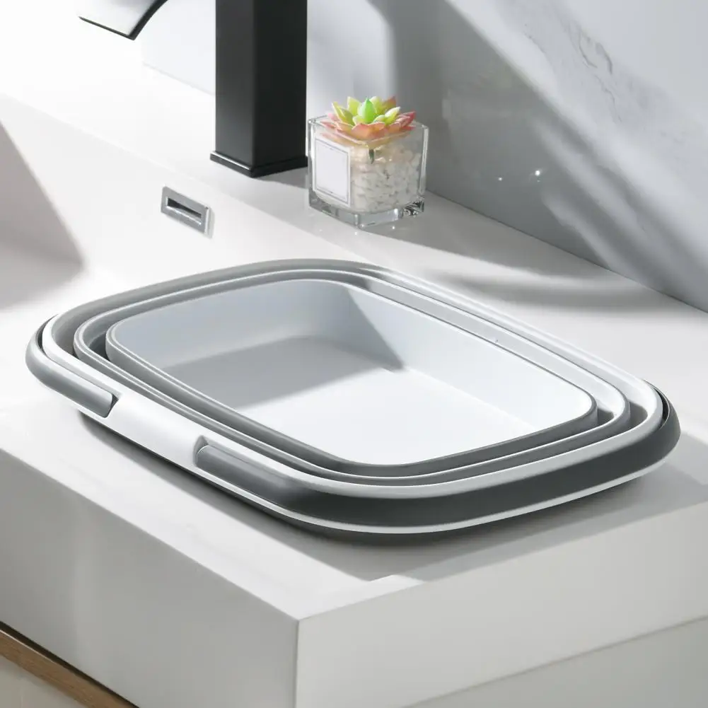 Secchio Pieghevole 7L Per Pesca E Campeggio - Contenitore Acqua Portatile Con Rete - Ideale Giardinaggio E Outdoor - Foto 5