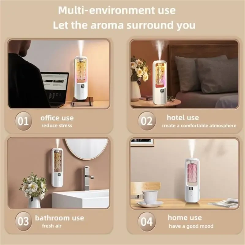 Compact Wall-Mounted Electric Aroma Diffuser with Essential Oil Fragrance Spray