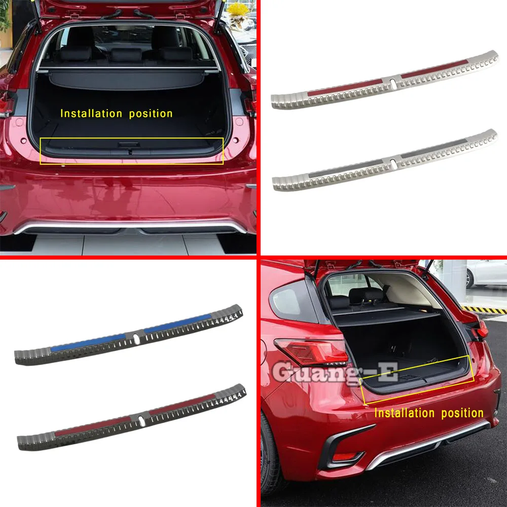 

Car Sticker Back Rear Pedal Door Scuff Plate Frame Inner Inside Threshold Trunk For Lexus CT CT200h 2019 2020 2021 2022 2023