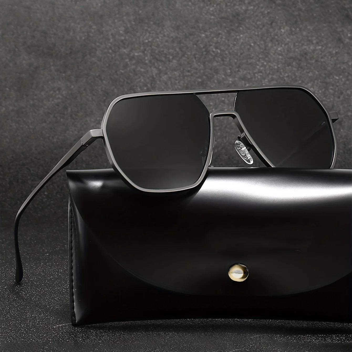 KAMMPT Vintage Polarized Sunglasses Men Fashion Black Shades Eyewear Retro Trendy Brand Design Driving Fishing vintage sunglasses