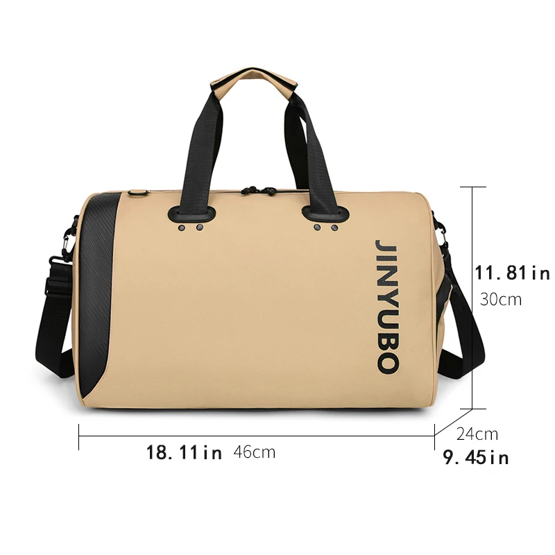 Large Capacity Travel Bag, Men's Large Handbag, Dry-Wet Separation Bag, Sports Fitness Bag, Outdoor Adventure Casual Style