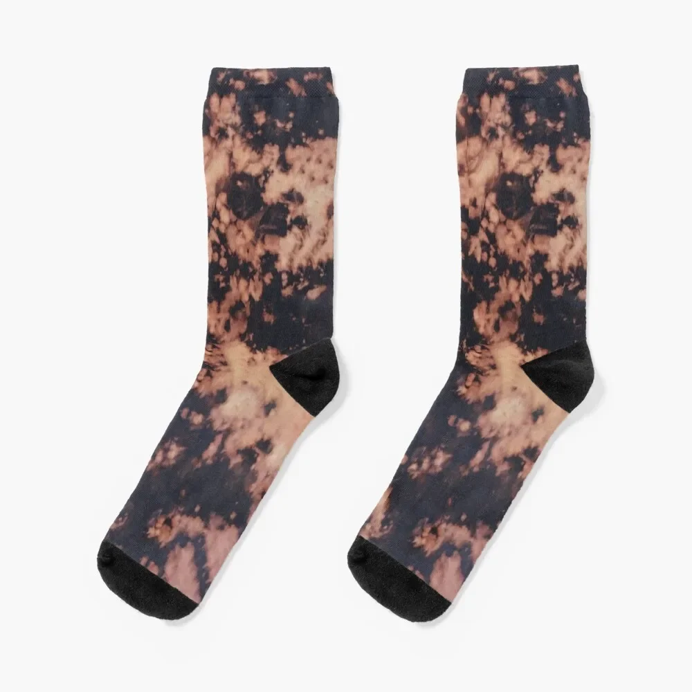 Bleach Acid Dye Pattern Socks Men's sports stockings Christmas Boy Socks Women's