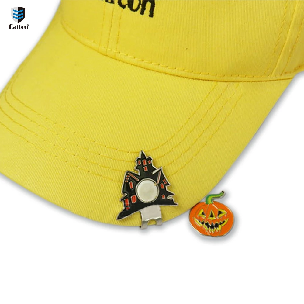 Caiton Golf Hat Clip-Stainless Steel Festival Style, with Magnetic Ball Marker-Halloween Theme Golf Accessory
