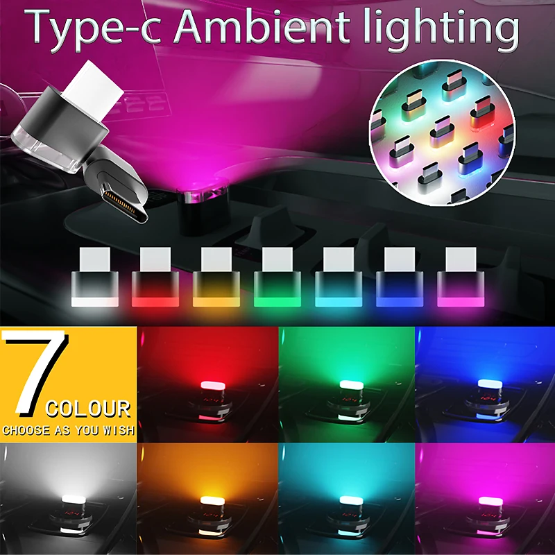 Mini Type-C LED Ambient Light – Portable Plug-and-Play Decorative Lighting
