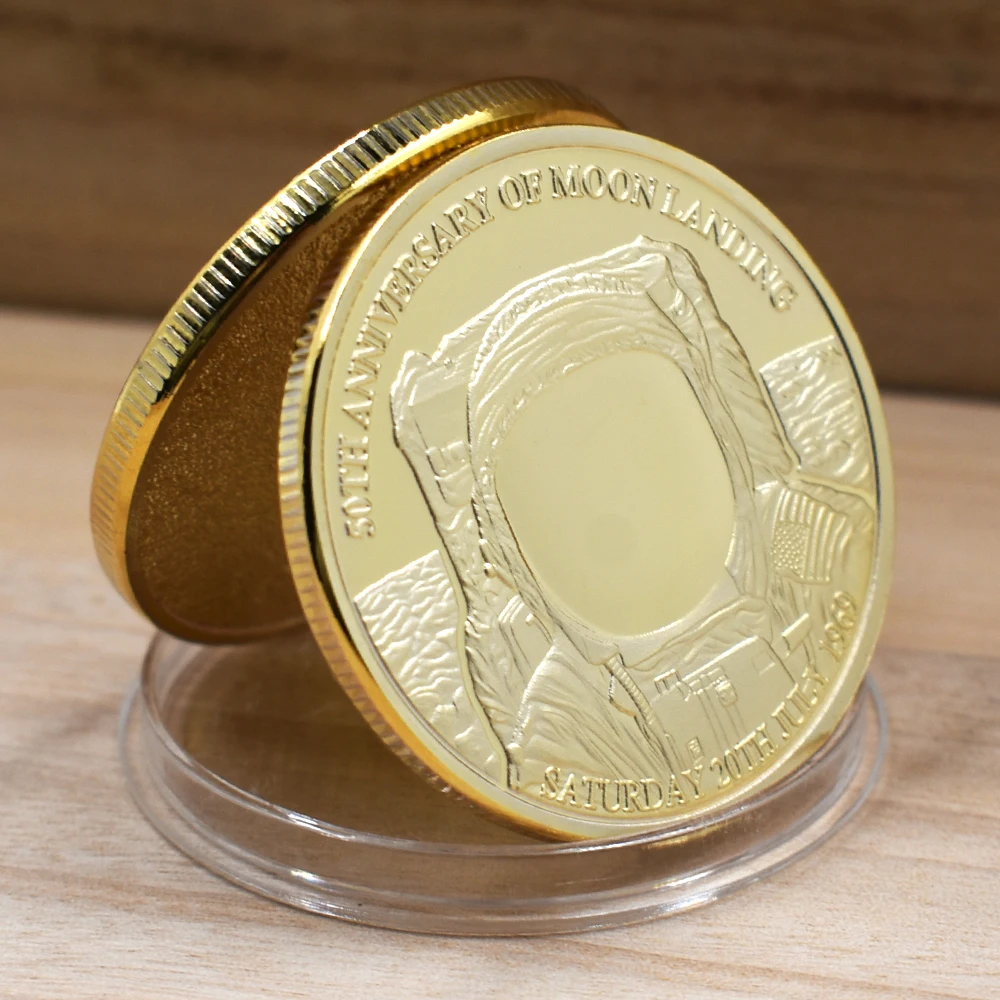 

American Gold Coin Sliver Coin Apollo Moon Landing Commemorative Coins Great Moment Coin Best Collectibles Exquisite Gift