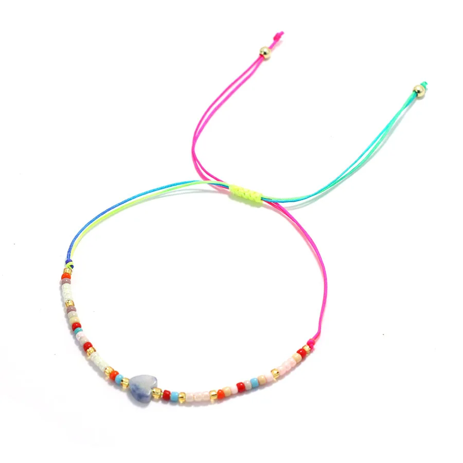 Handmade Bohemian Natural Stone Beads Bracelet for Women