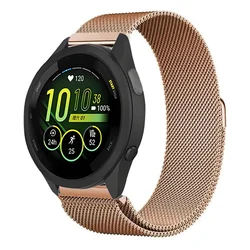 Elegant Milanese Mesh Strap, 20mm & 22mm, Stainless Steel Wristband - Garmin Venu 3 - 4 45mm (Rose gold)