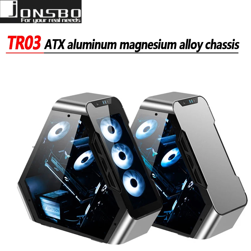 Jonsbo tr03 atx mid tower computador caso triangular heterolite ...