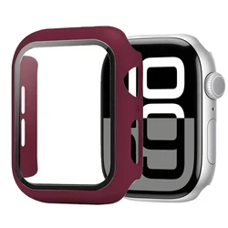 Durable HD Scratch-Resistant Protective Film Case for Series 7 8 9 45mm (Wine red)