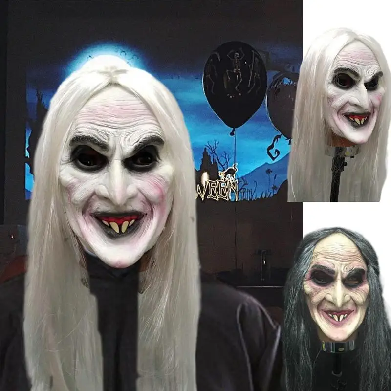 Scary Witch Latex Face Cover 1